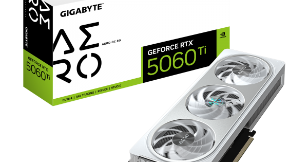 【新品未開封】GIGABYTE AERO RTX 5060 GIGABYTE GeForce RTX 5060 AERO OC 8G Graphics Card, 8GB 128